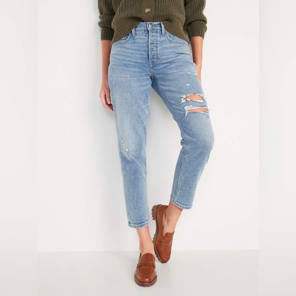 Old Navy Curvy Sky-Hi Straight Jean